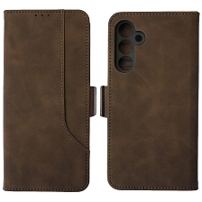 Чехол книжка NICE для SAMSUNG Galaxy A54 5G, экокожа, визитница, цвет коричневый