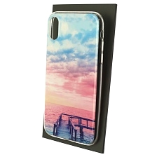 Чехол накладка для APPLE iPhone XR, силикон, рисунок утренний рассвет