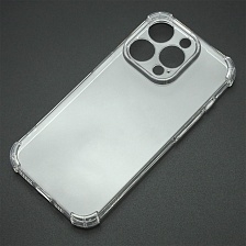 Чехол накладка для APPLE iPhone 15 Pro (6.1"), защита камеры, усиленные края, силикон, прозрачный