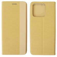 Чехол книжка MESH для XIAOMI Redmi 10C, XIAOMI POCO C40, текстиль, силикон, бархат, визитница, цвет золотистый