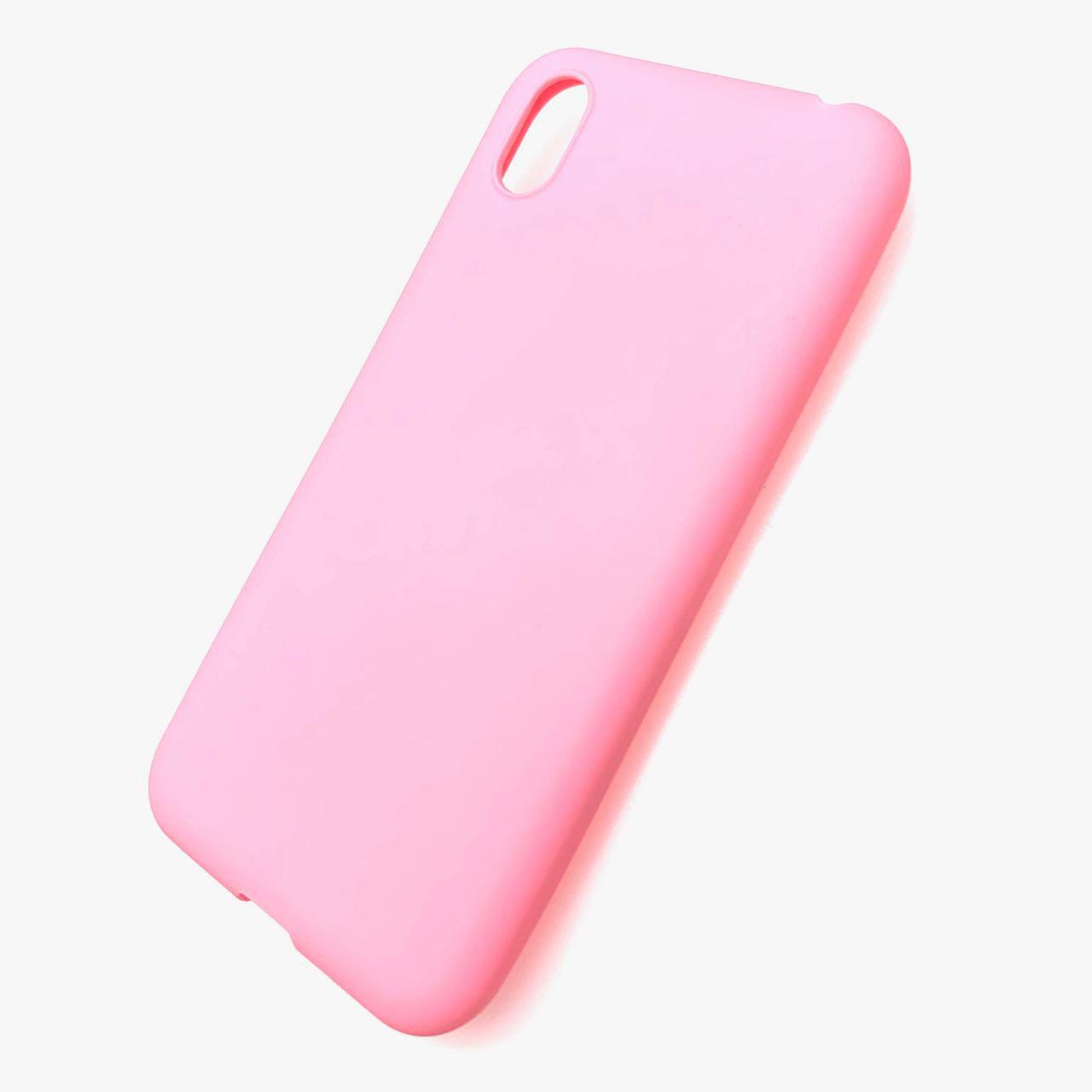 Чехол накладка для HUAWEI Honor 8S, Y5 2019, силикон, матовый, цвет розовый.