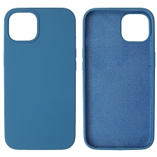 Чехол накладка Silicon Case для APPLE iPhone 13 (6.1), силикон, бархат, цвет кобальт