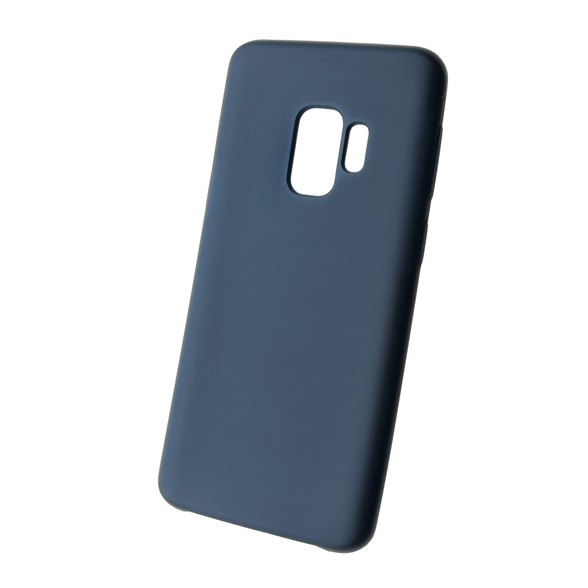 Чехол накладка Silicon Cover для SAMSUNG Galaxy S9 (SM-G960), силикон, бархат, цвет синий кобальт.