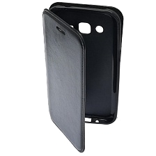 Чехол книжка для SAMSUNG Galaxy J2 (SM-J200), на магните, цвет черный