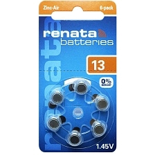 Батарейка RENATA ZA13 (PR48,AC13,DA13) BL6 (для слуховых аппаратов) Батарейка RENATA ZA13 (PR48,AC13,DA13) BL6 (для слуховых аппаратов)