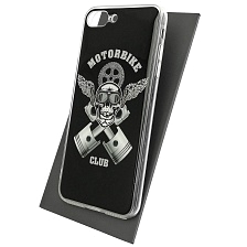 Чехол накладка для APPLE iPhone 7 Plus, iPhone 8 Plus, силикон, глянцевый, рисунок Motorbike Club