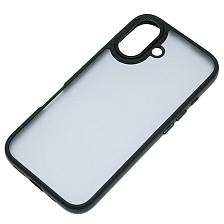 Чехол накладка для APPLE iPhone 16 (6.1"), силикон, пластик, цвет черный