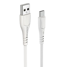 Кабель BOROFONE BX37 Wieldy USB Type C, 3A, длина 1 метр, цвет белый