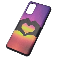 Чехол накладка для Realme 7 Pro, силикон, рисунок сердце из рук