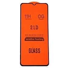 Защитное стекло 21D для OPPO A15S, цвет окантовки черный