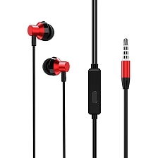 Гарнитура (наушники с микрофоном) проводная, BOROFONE BM35 Farsighted, цвет красный (распродажа -30%)