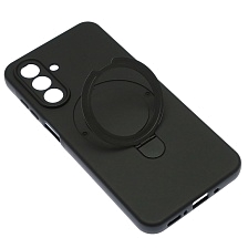 Чехол накладка Revole Mix для SAMSUNG Galaxy A17, Galaxy A26 5G, силикон, бархат, кольцо держатель, цвет черный