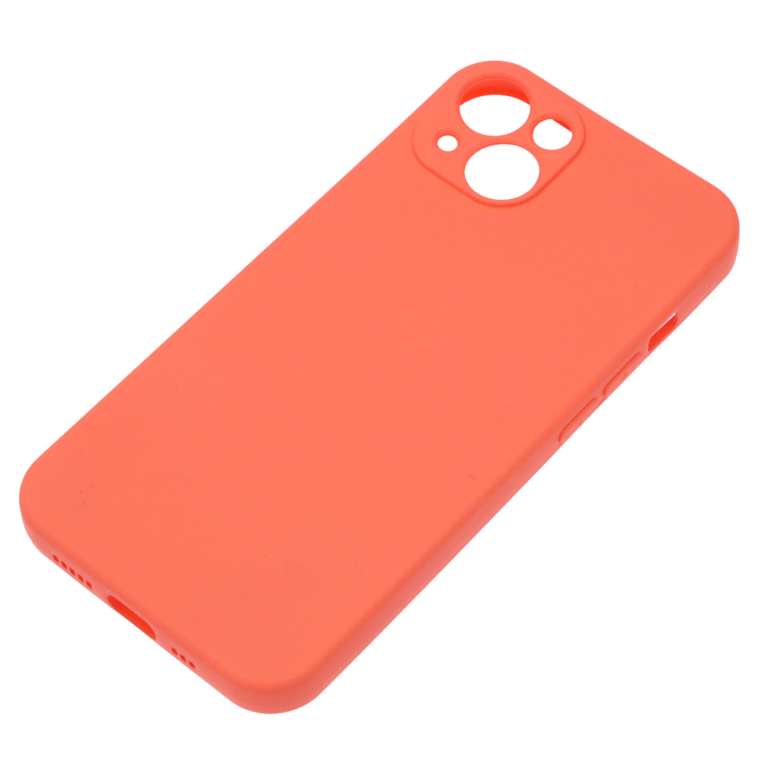 Чехол накладка NANO для APPLE iPhone 13 (6.1"), защита камеры, силикон, бархат, цвет коралловый