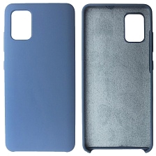 Чехол накладка Silicon Cover для SAMSUNG Galaxy A51 (SM-A515), силикон, бархат, цвет джинсовый