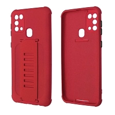 Чехол накладка LADDER NANO для SAMSUNG Galaxy M31 (SM-M315), силикон, держатель, цвет красный