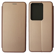 Чехол книжка STYLISH для ITEL Vision 3 Plus (P682LPN), экокожа, визитница, цвет розовое золото