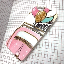 Чехол накладка для APPLE iPhone 5, 5S, SE, силикон, имитация стекла, рисунок Воздушные шары.