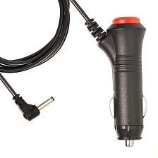 АЗУ (Автомобильное зарядное устройство) LP8 35, 12V-2A, угловой штекер 3.5x1.35, с кнопкой включения, длина 1.2 метра, цвет черный