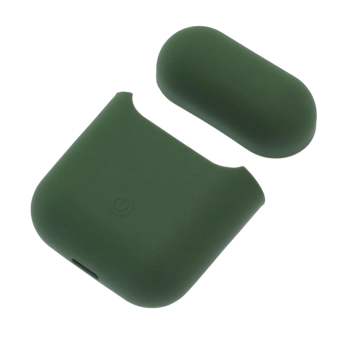 Чехол Silicon Case Slim для беспроводных наушников APPLE AirPods 1, AirPods 2, силикон, цвет темно зеленый