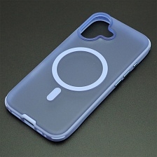 Чехол накладка NEW с поддержкой Magsafe для APPLE iPhone 17, iPhone 18, матовый, силикон, пластик, цвет прозрачно сиреневый