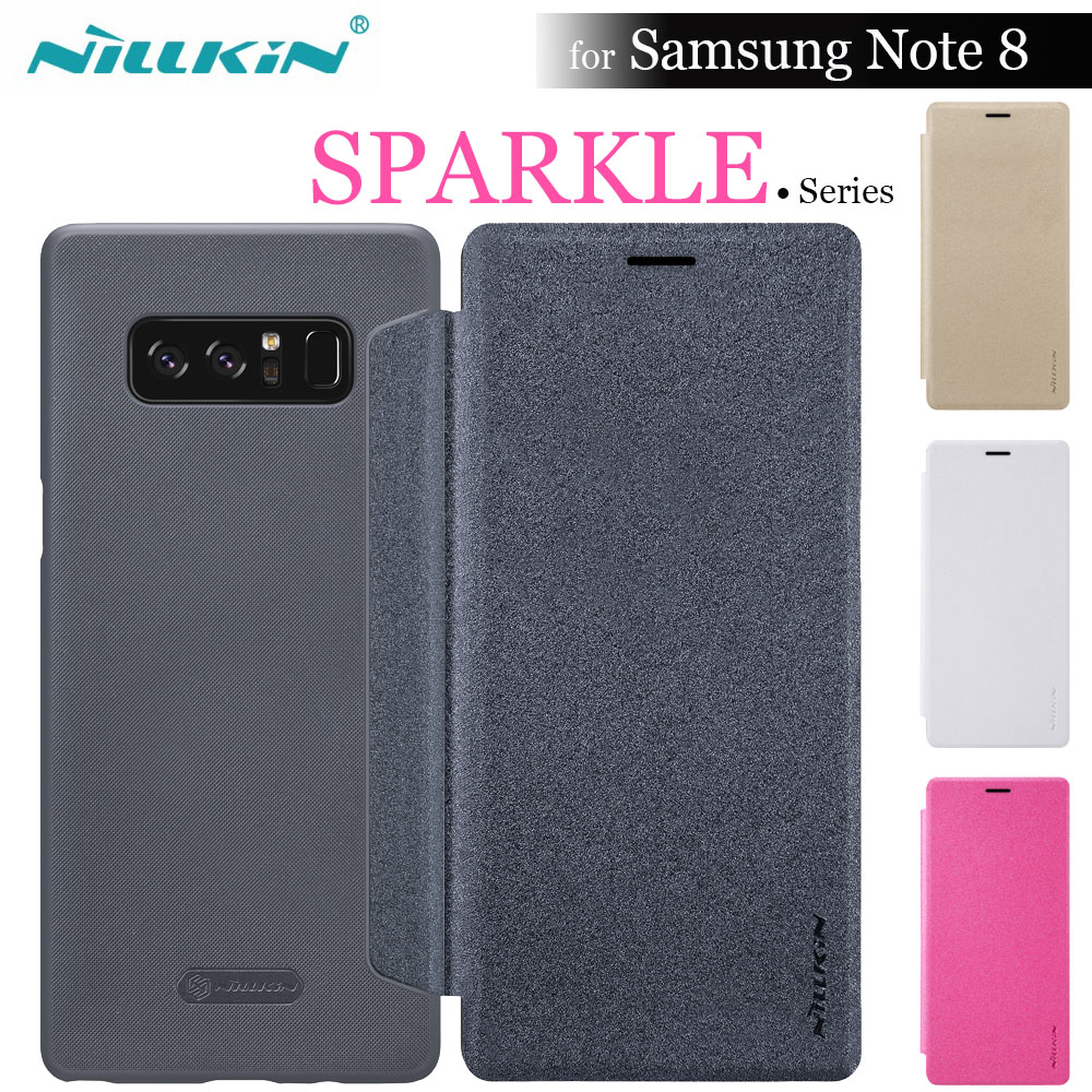 Чехол-книжка для SAMSUNG Galaxy Note 8 (SM-N950) белая NILLKIN SPARKLE.