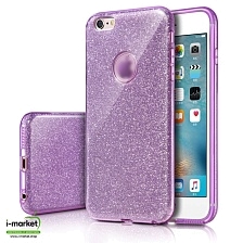 Чехол накладка Shine для APPLE iPhone 7, iPhone 8, силикон, блестки, цвет фиолетовый