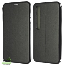 Чехол книжка STYLISH для XIAOMI Mi 10, Mi 10 Pro, экокожа, визитница, цвет черный