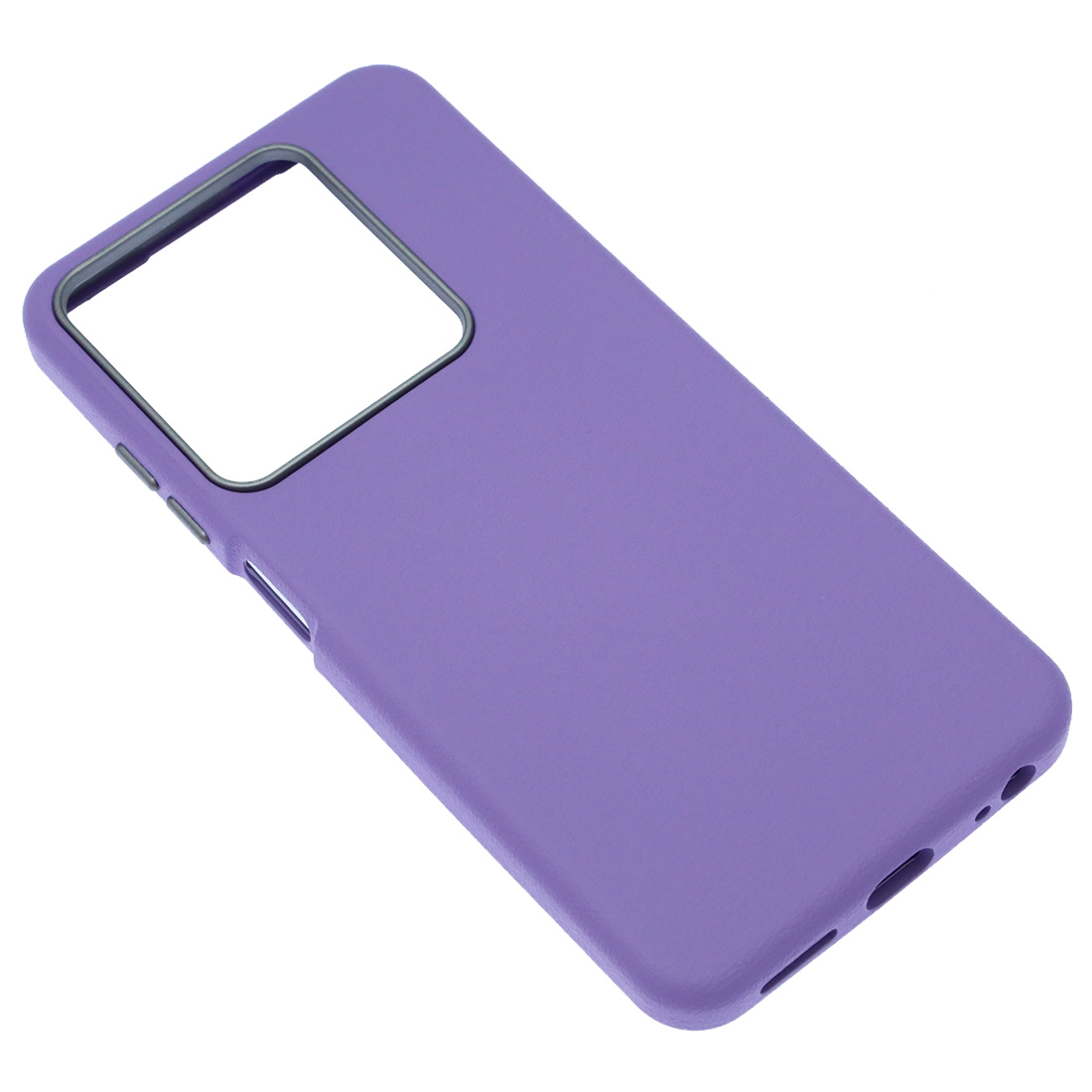 Чехол накладка для TECNO Spark Go 2024, POP 8, силикон, пластик, текстура кожи, бархат, цвет сиреневый