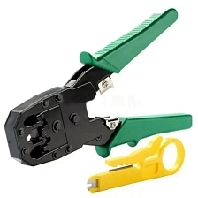 Набор инструментов TY-315 для обжима 8P8C (RJ45), 6P6C, 4P4C, 4P2C, RJ11 и снятия изоляции с кабелей, цвет черно желтый