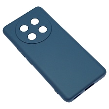 Чехол накладка NANO для Honor X9c, защита камеры, силикон, бархат, цвет темно синий
