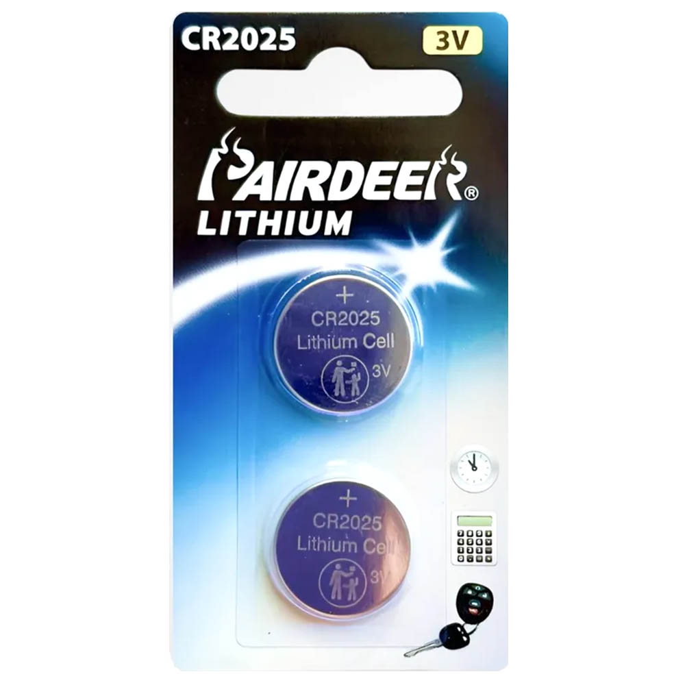 Батарейка PAIRDEER CR2025 BL2 Lithium 3V