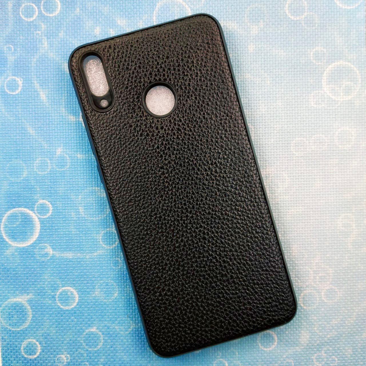 Накладка для HUAWEI Honor 8X силиконовая под кожу цвет чёрный BEST.