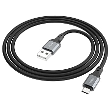 Кабель HOCO X86 Micro USB, 2.4A, длина 1 метр, цвет черный