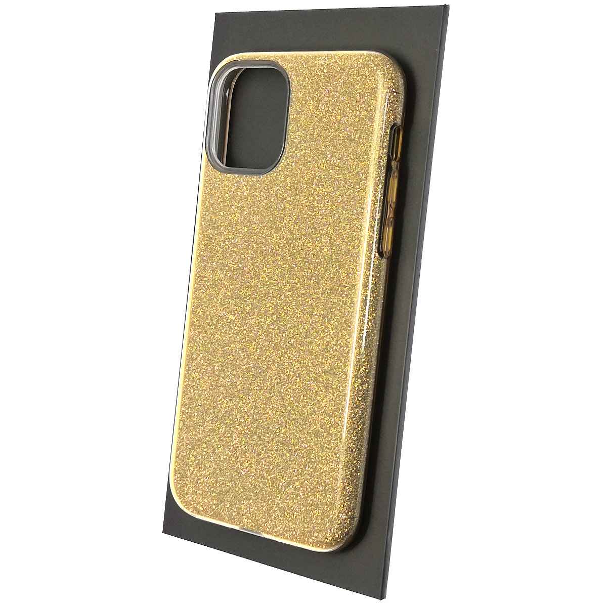 Чехол накладка Shine для APPLE iPhone 11 Pro 2019, силикон, блестки, цвет золотистый.