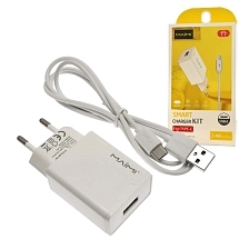 СЗУ (Сетевое зарядное устройство) MAIMI T7 с кабелем USB Type C, 2.4A,  длина 1 метр, цвет белый