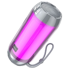 Портативная колонка BOROFONE BR25 Crazy, RGB подсветка, цвет серый (распродажа -50%)