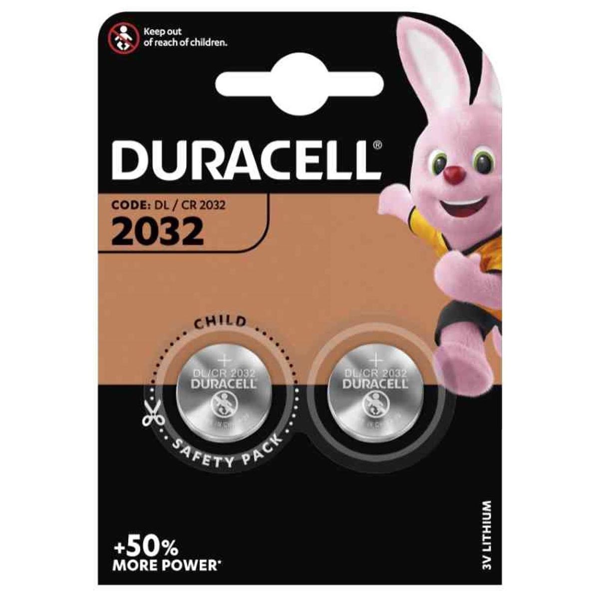 Батарейка Duracell CR2032 BL2 Lithium 3V