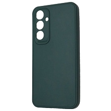 Чехол накладка для SAMSUNG Galaxy A35, защита камеры, силикон, цвет темно зеленый Чехол накладка для SAMSUNG Galaxy A35, защита камеры, силикон, цвет темно зеленый
