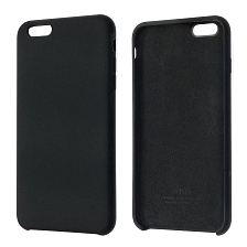 Чехол накладка Silicon Case для APPLE iPhone 6 Plus, iPhone 6S Plus, силикон, бархат, цвет черный