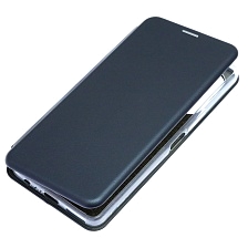 Чехол книжка STYLISH для TECNO Camon 19, Camon 19 Pro, экокожа, визитница, цвет темно синий