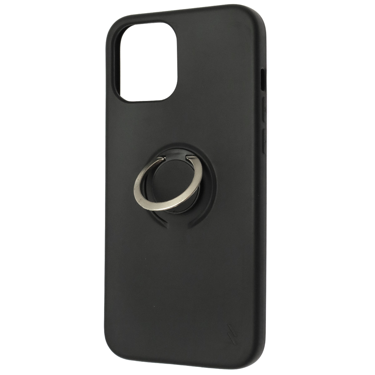 Чехол накладка RING для APPLE iPhone 12 Pro Max, силикон, кольцо держатель, цвет черный
