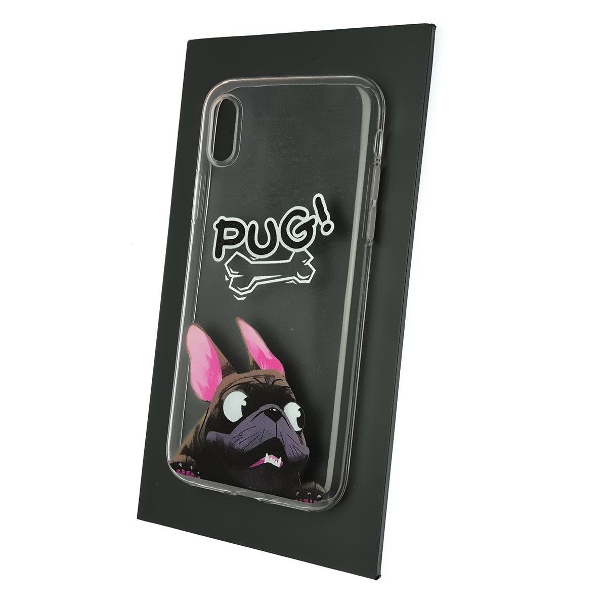 Чехол накладка для APPLE iPhone Х, силикон, рисунок PUG стиль 02.