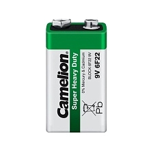 Батарейка CAMELION Super Крона 6F22 Shrink 1 Heavy Duty 9V