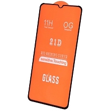 Защитное стекло 21D для Realme C20, цвет окантовки черный