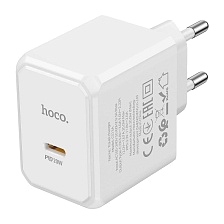 СЗУ (Сетевое зарядное устройство) HOCO CS13A Ocean, 20W, 1 USB Type C, PD20W, QC3.0, цвет белый