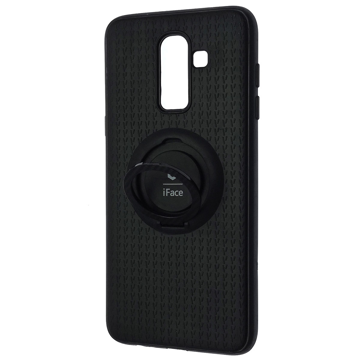Чехол накладка iFace для SAMSUNG Galaxy J8 2018 (SM-J810), силикон, металл, кольцо держатель, цвет черный. Чехол накладка iFace для SAMSUNG Galaxy J8 2018 (SM-J810), силикон, металл, кольцо держатель, цвет черный.