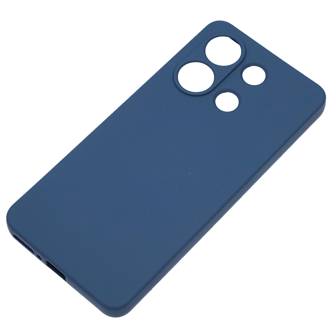 Чехол накладка NANO для XIAOMI Redmi Note 13 4G, защита камеры, силикон, бархат, цвет темно синий