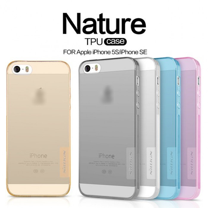 TPU Nature Series Nillkin чехол-накладка (силикон-0.6mm) Apple для iPhone 5S/SE прозрач-белый.