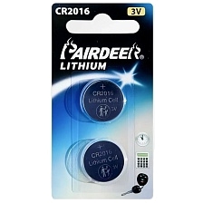 Батарейка PAIRDEER CR2016 BL2 Lithium 3V Батарейка PAIRDEER CR2016 BL2 Lithium 3V
