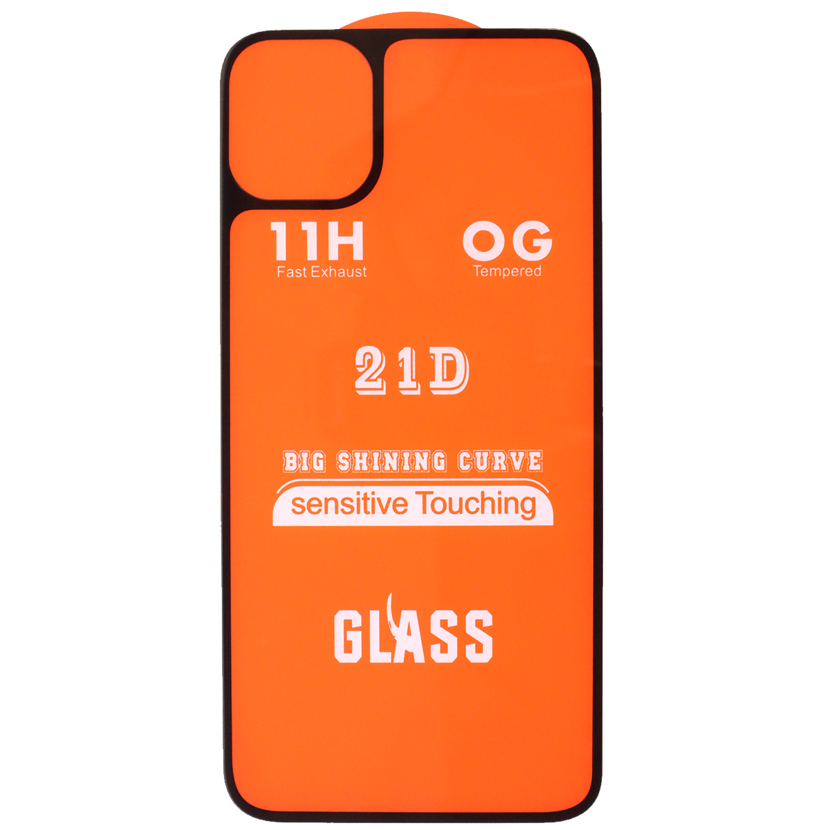 Защитное стекло 21D для APPLE iPhone 11, на заднюю крышку, цвет окантовки черный